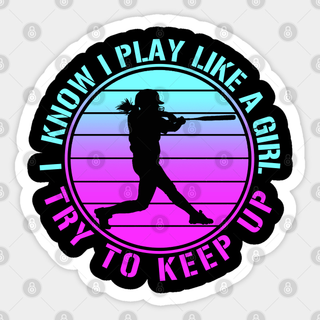 Vintage Softball Girl Sticker by RichyTor